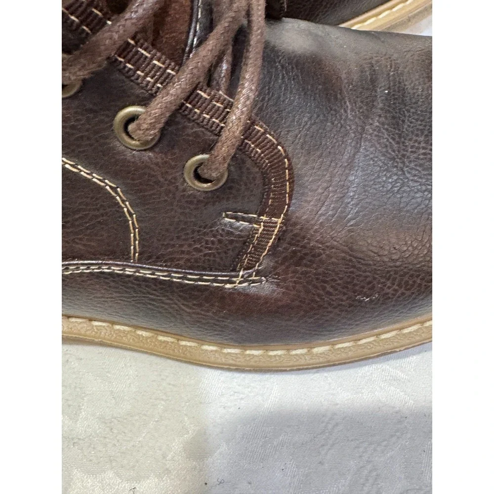 Madden M-Nova Men‎ 9.5M Brown Leather Lace Up Combat Boots Casual Work